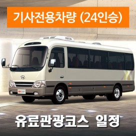 24인승차량 + 전용기사 - 유료관광코스 일정