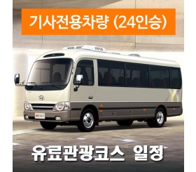 24인승차량 + 전용기사 - 유료관광코스 일정