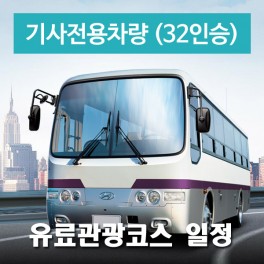 32인승차량 + 전용기사 - 유료관광코스 일정