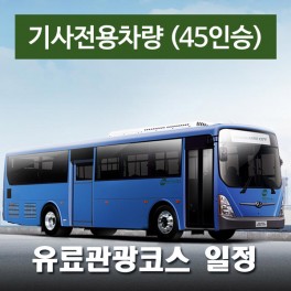 45인승차량 + 전용기사 - 유료관광코스 일정